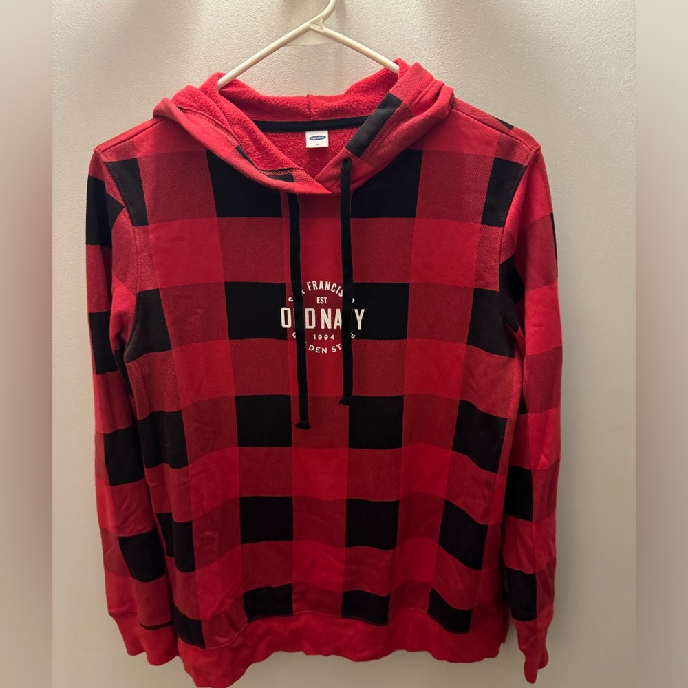 Buffalo plaid old navy hoodie